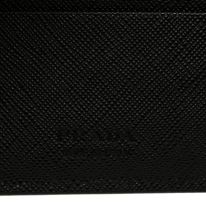 Prada Saffiano Bi-Fold Wallet Black Bluette 6 of 7