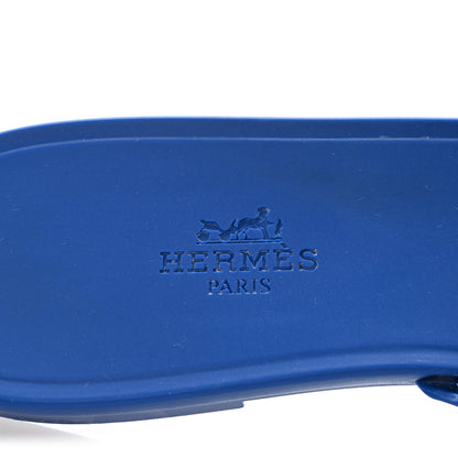 Hermes Rubber Chaine d'Ancre Rivage Sandals 41 Bleu Smalt 8 of 10