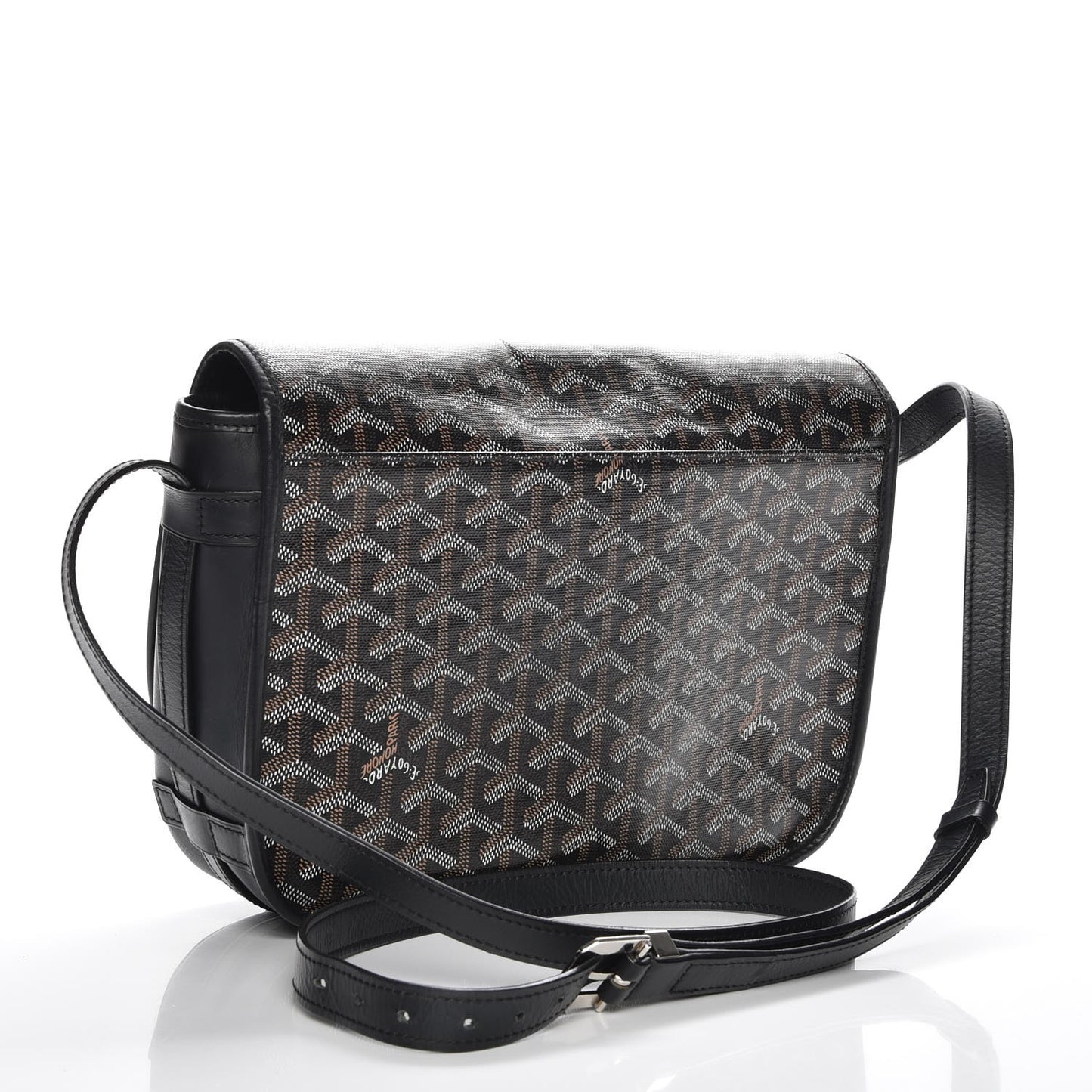 Goyardine Belvedere MM Messenger Bag Black
