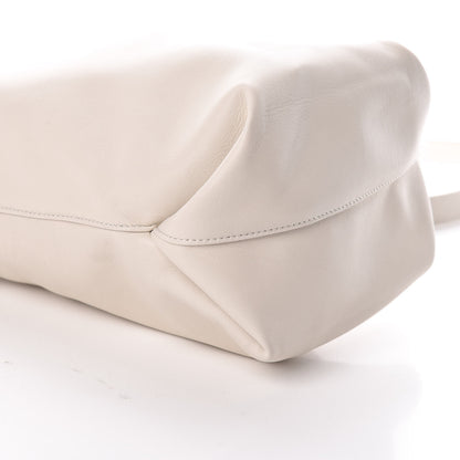 Saint Laurent Lambskin Small Teddy Bucket Bag White 8 of 10