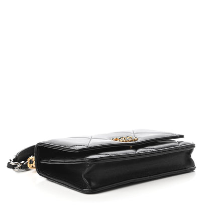 Chanel Lambskin Quilted Chanel 19 Wallet On Chain WOC Black 4 of 12