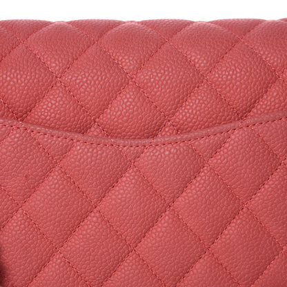 Chanel Iridescent Caviar Quilted Medium Double Flap Dark Pink 11 of 16