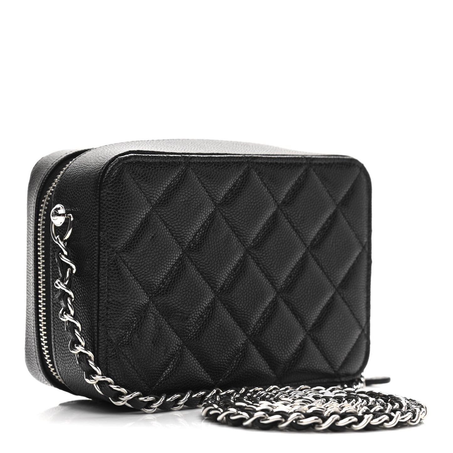Caviar Quilted Camera Bag Black