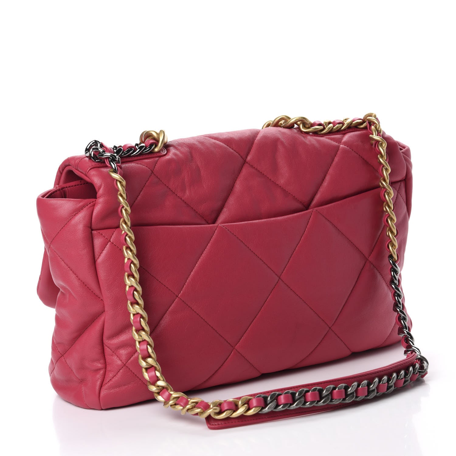 Chanel Lambskin Quilted Maxi 19 Flap Pink 3 of 10