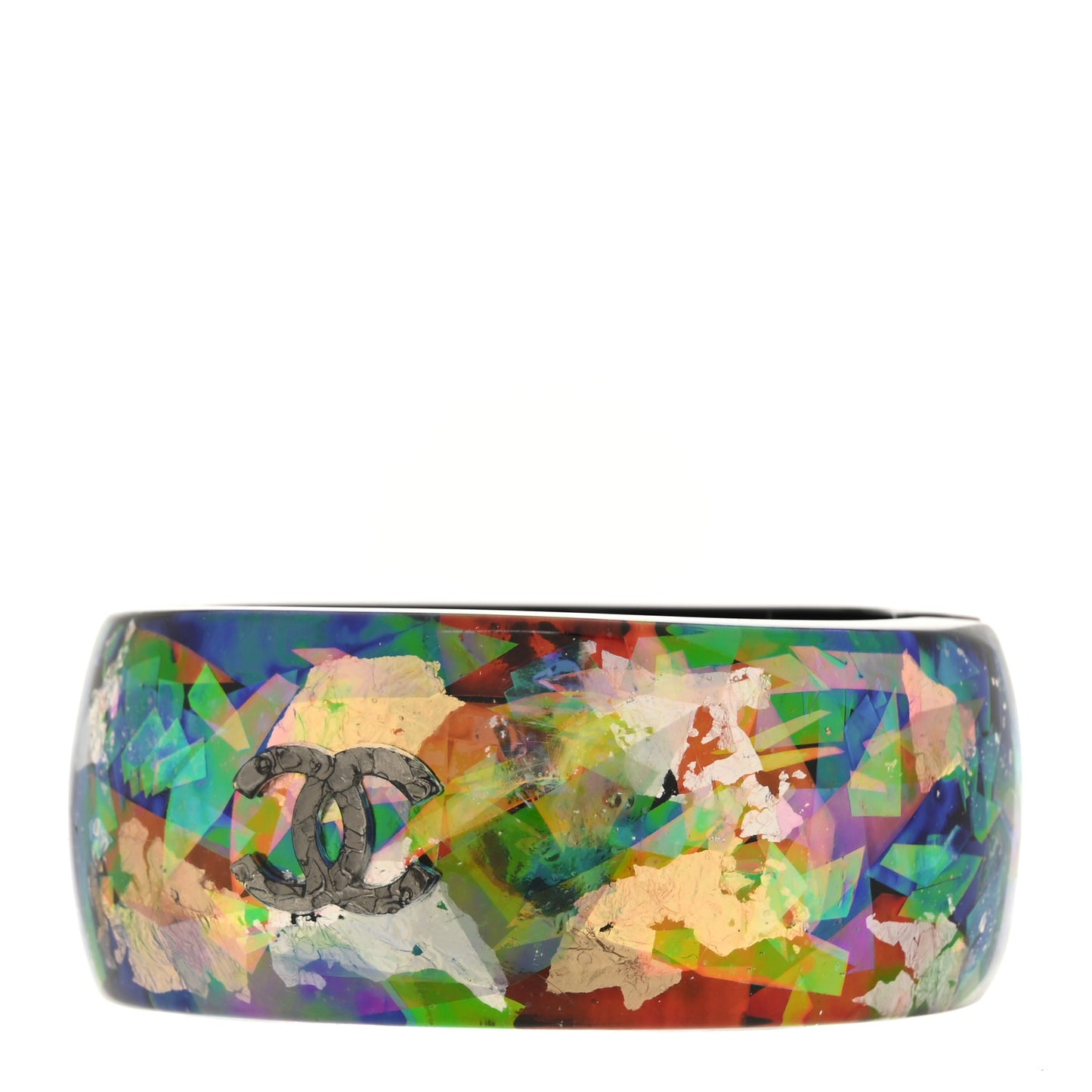 Resin CC Confetti Cuff Black Multicolor