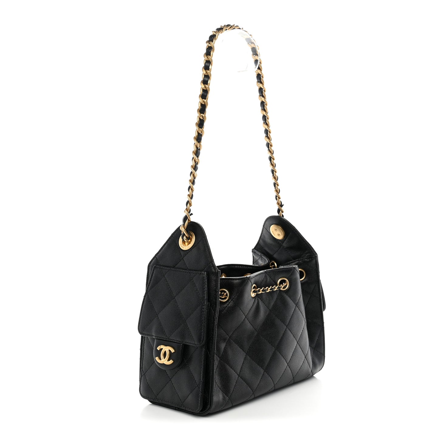 Caviar Quilted Mini Chanel 25 Handbag Black