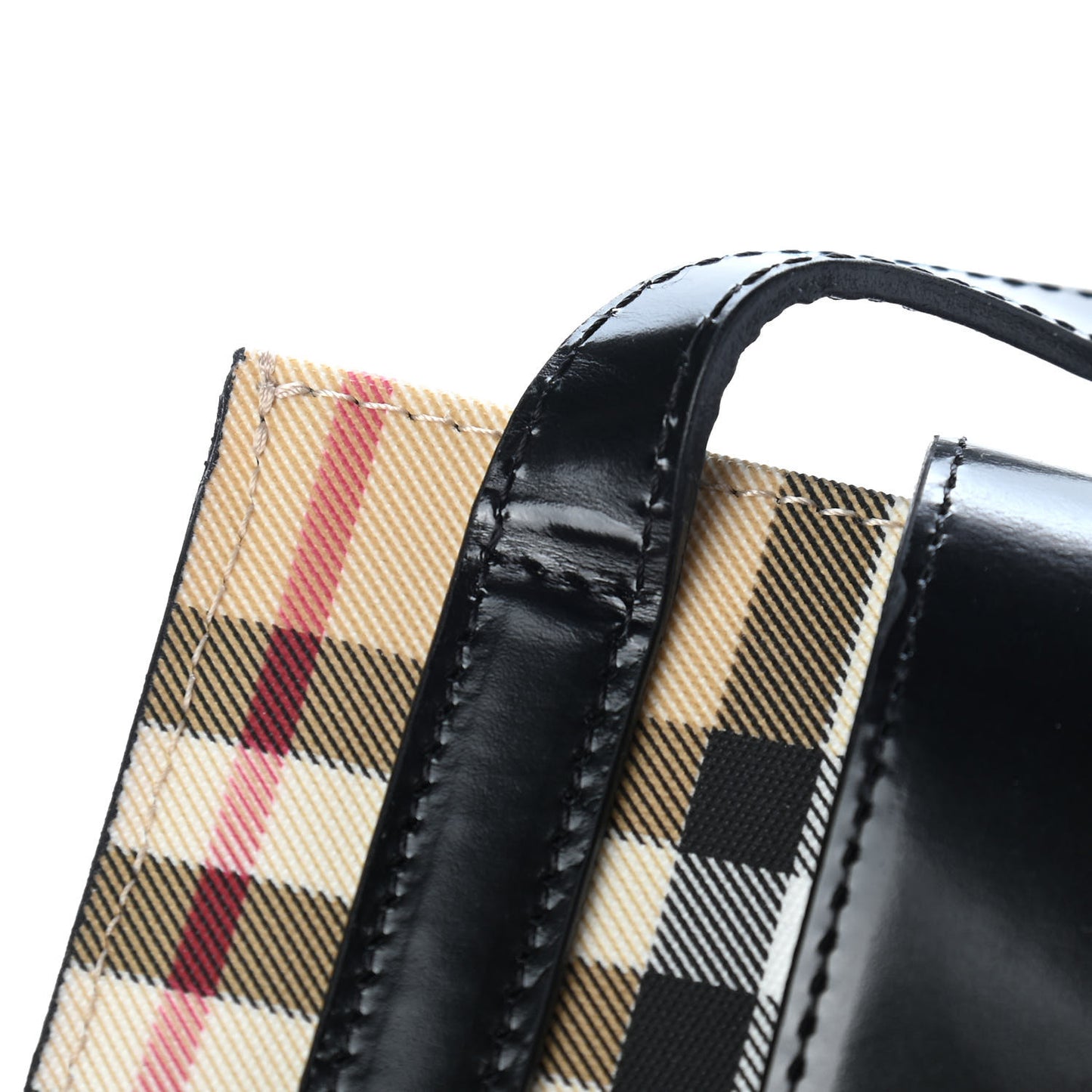 Patent Vintage Check Crossbody Black