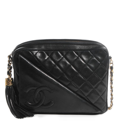 Chanel Lambskin Quilted Tassel Camera Case Black 1 of 7