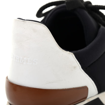 Hermes Technical Canvas Sneakers 39 Black White 9 of 9
