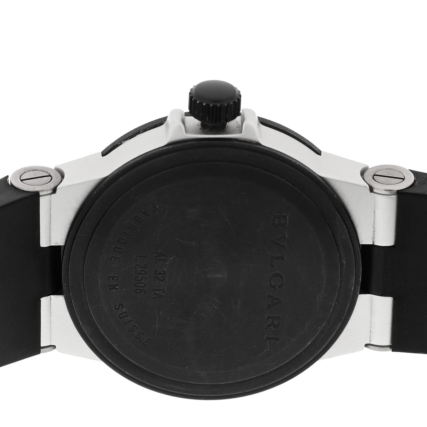Bulgari Aluminum Rubber 32mm Diagono Quartz Watch 4 of 4