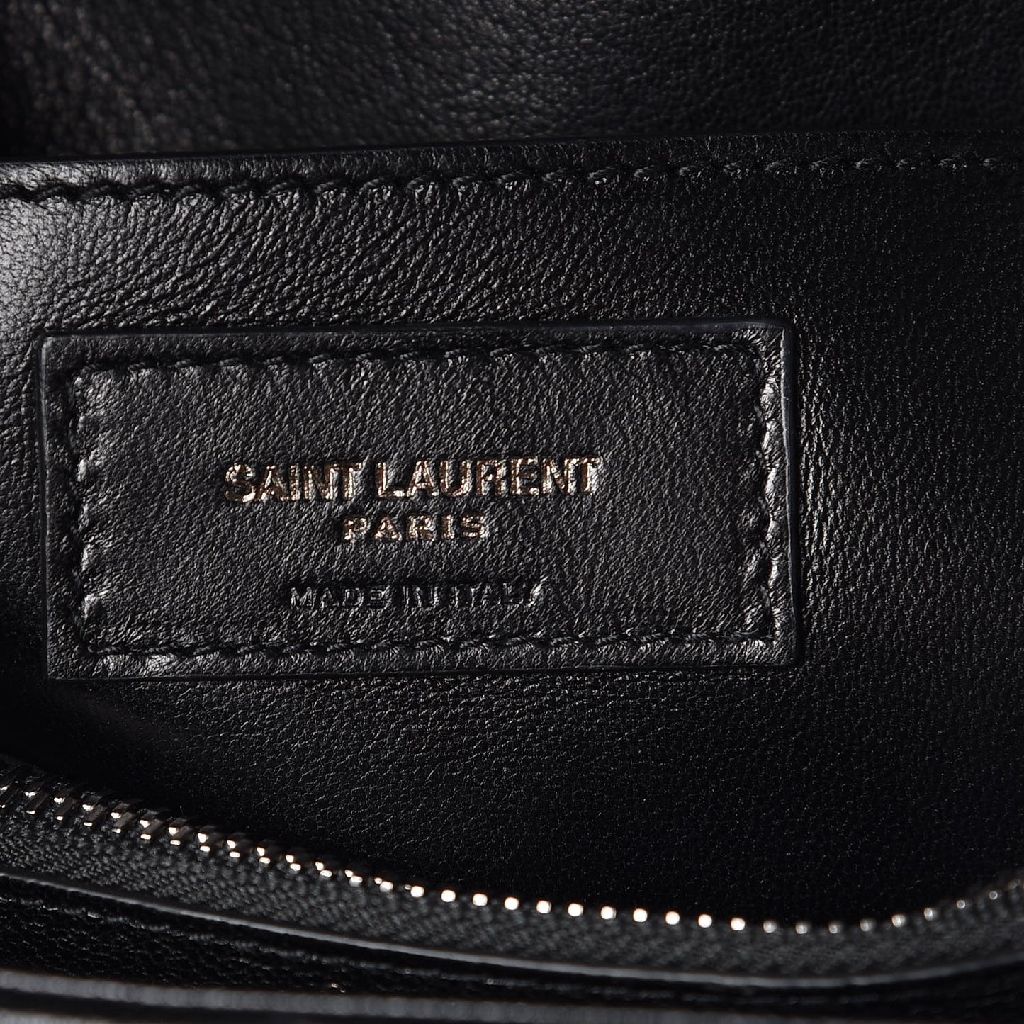 Sheepskin Matelasse Chevron Monogram Medium College Bag Black