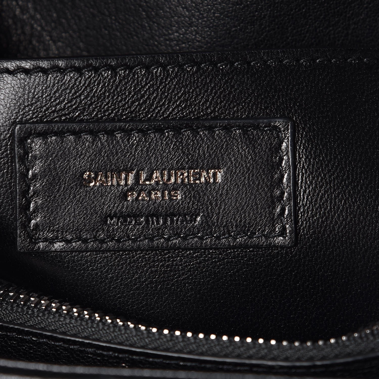 Saint Laurent Sheepskin Matelasse Chevron Monogram Medium College Bag Black 6 of 7