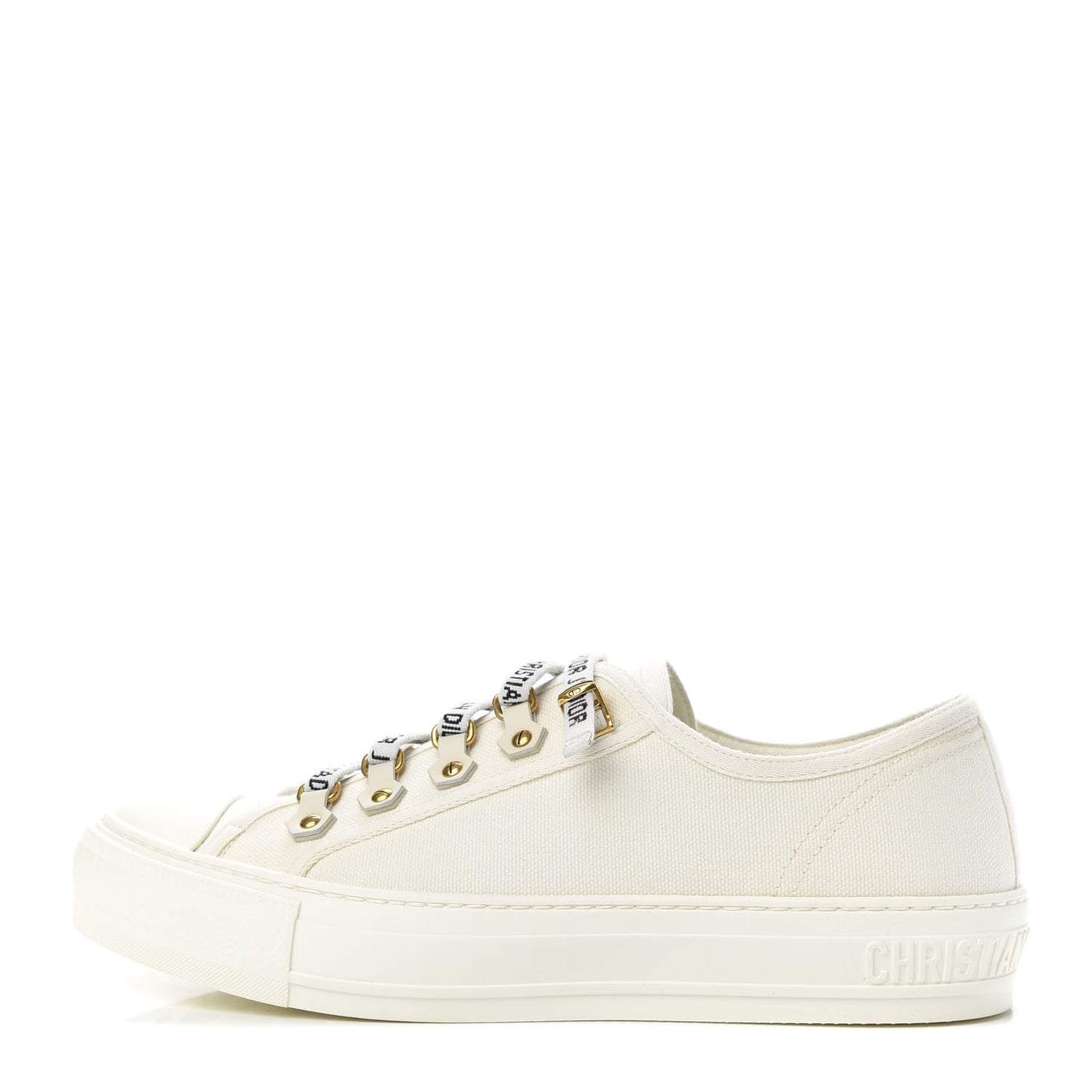 Canvas Walk'n Dior Low Top Sneakers 38.5 White