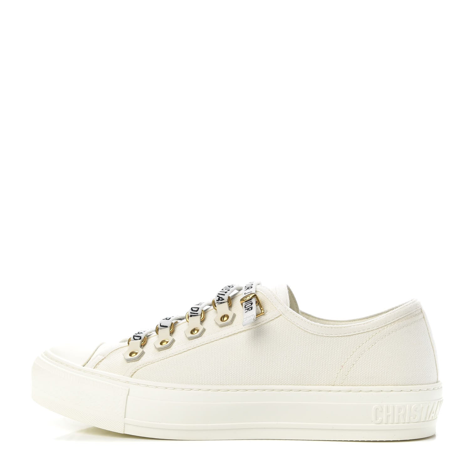 Christian Dior Canvas Walk'n Dior Low Top Sneakers 38.5 White 1 of 9