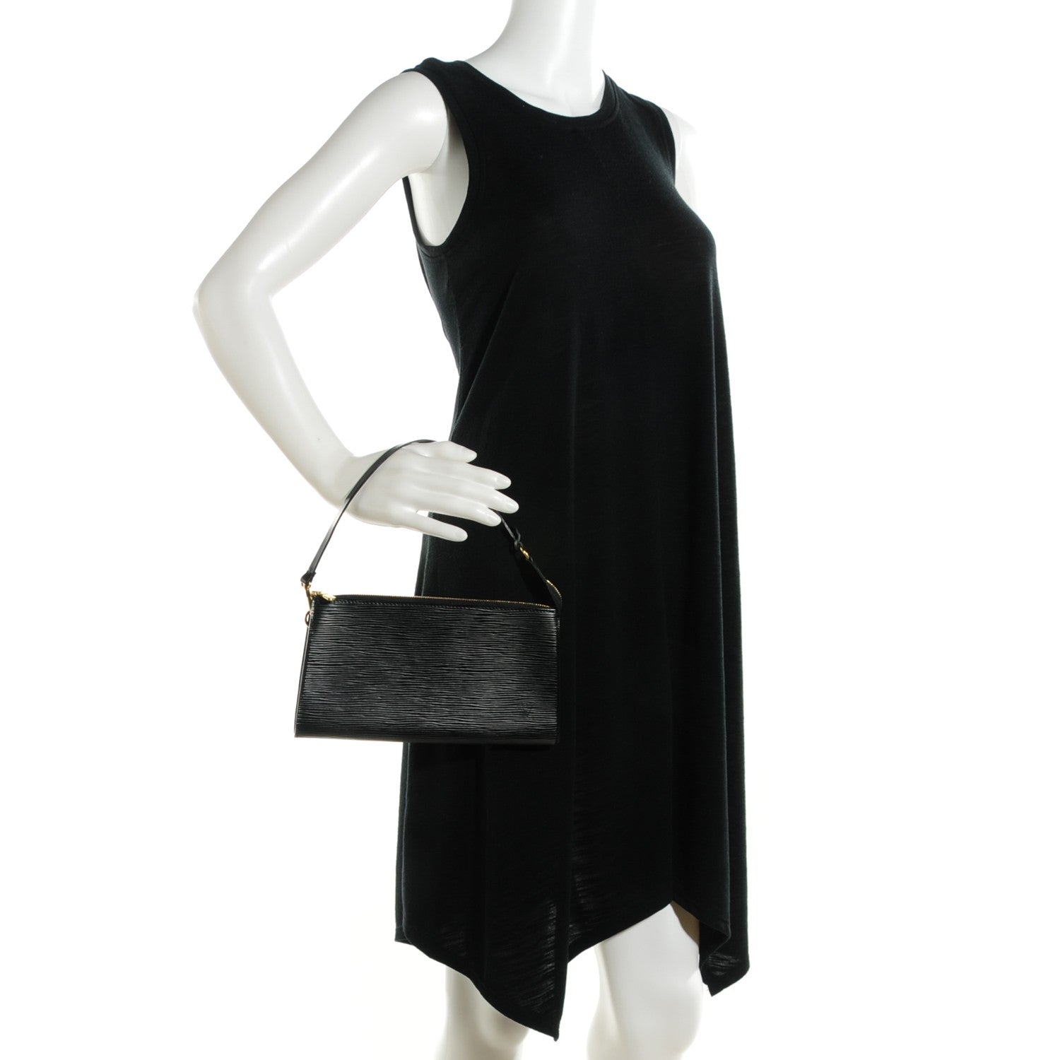 Louis Vuitton Epi Pochette Accessories 24 Black 2 of 7