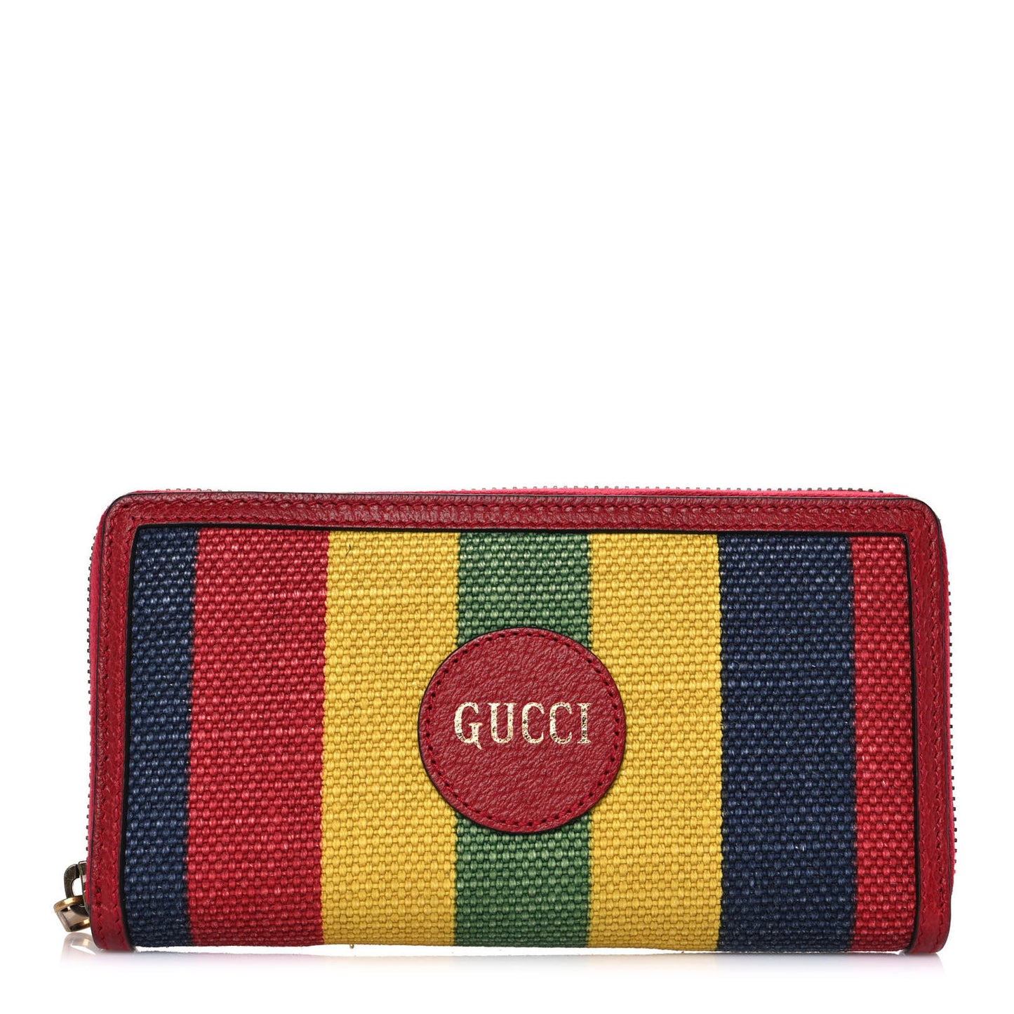 Canvas Marley Stripe Script Logo Gucci 100 Zip Around Wallet Multicolor