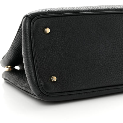 Christian Dior CHRISTIAN DIOR Bullcalf Small Diorissimo Tote Black Rose Indien 9 of 10