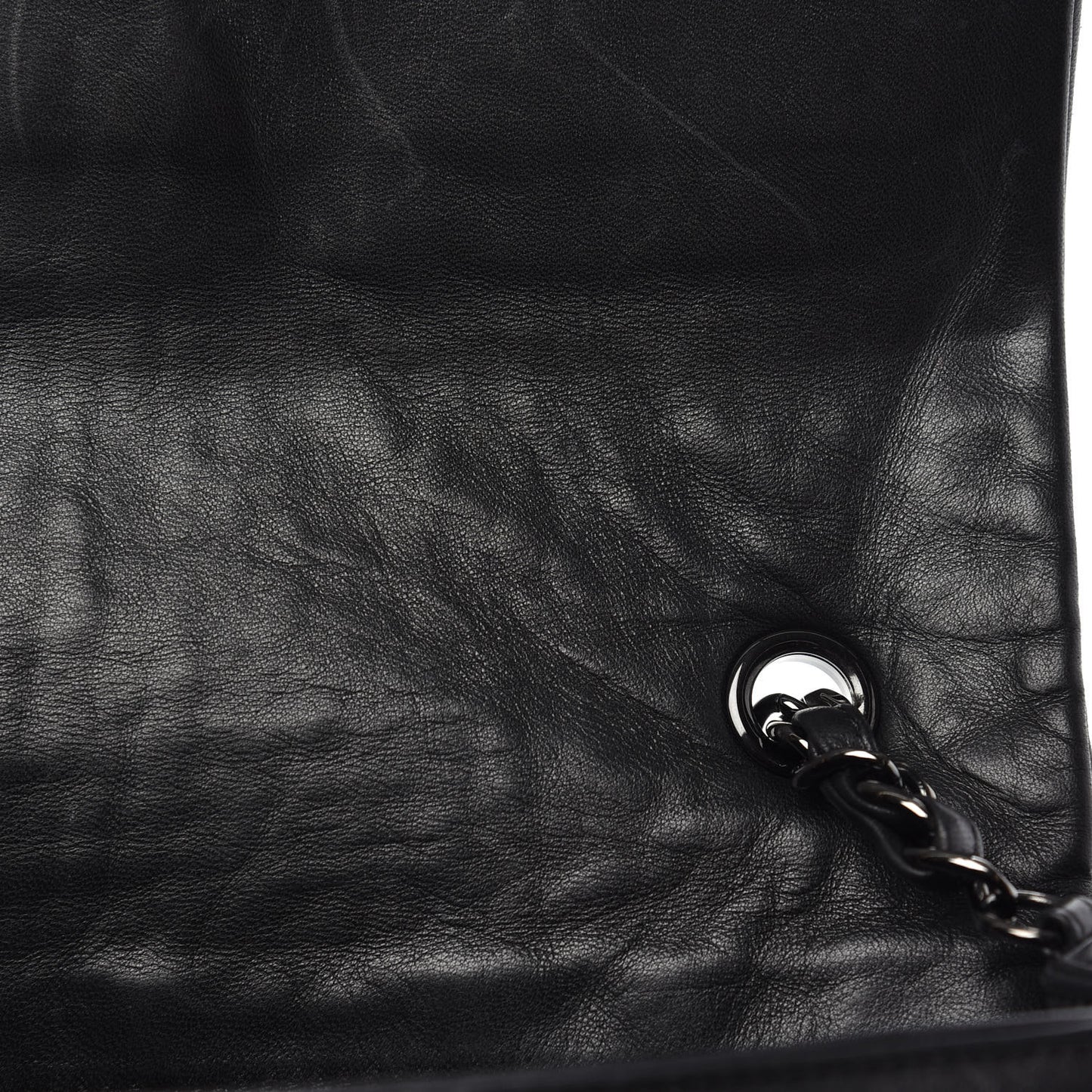 Lambskin Studded CC East West Flap Black