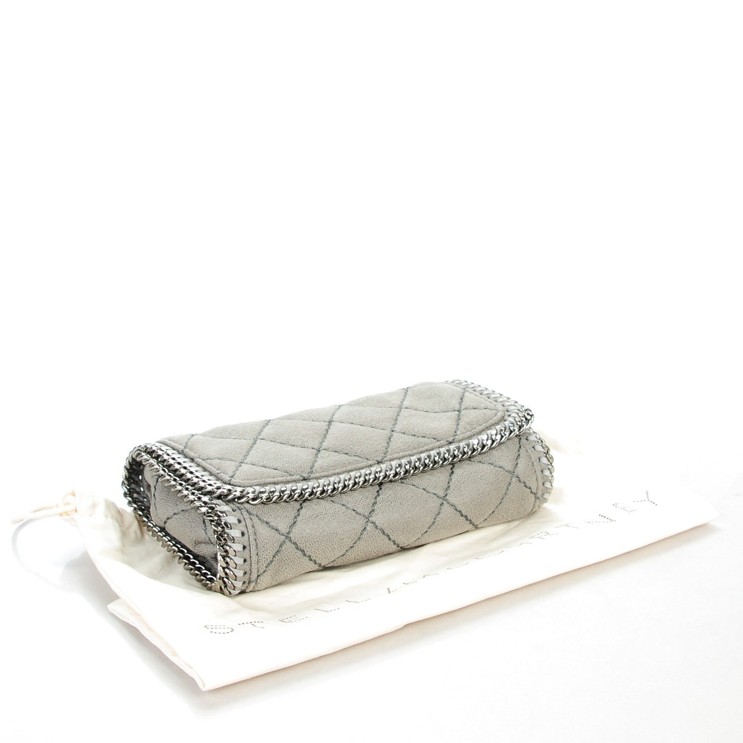 Stella McCartney Shaggy Deer Quilted Falabella Crossbody Bag Light Grey 4 of 9