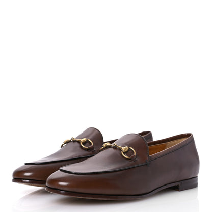 Gucci Calfskin Womens Jordaan Loafers 39 Fondente Brown 4 of 16