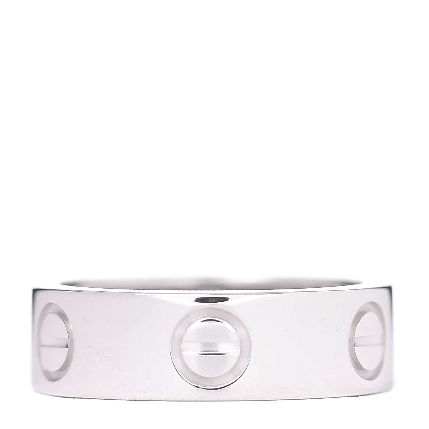 Cartier 18K White Gold 5.5mm LOVE Ring 49 4.75 1 of 4