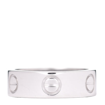 Cartier 18K White Gold 5.5mm LOVE Ring 49 4.75 1 of 4