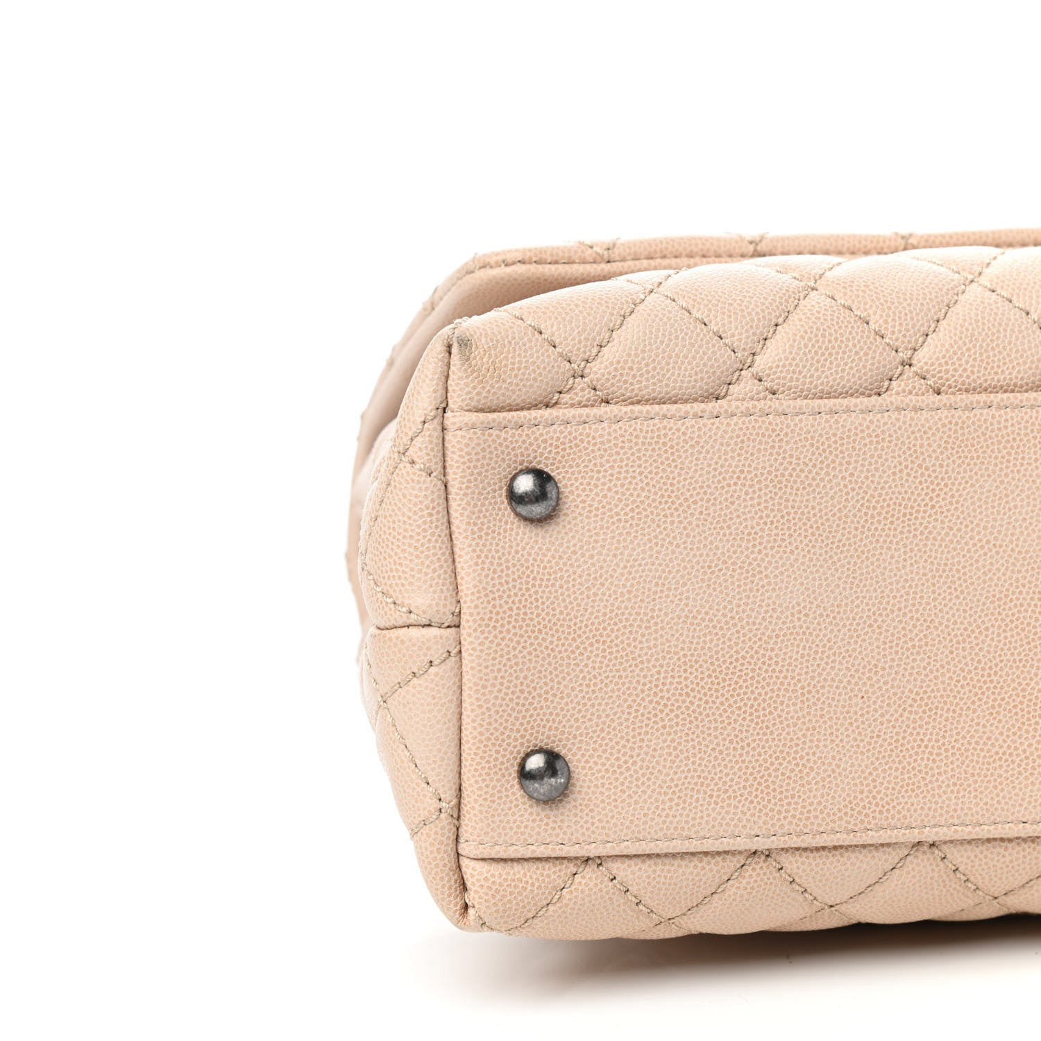 Chanel Caviar Quilted Small Coco Handle Flap Light Beige 8 of 10