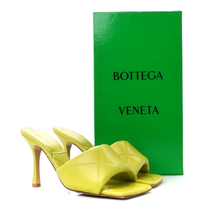 Bottega Veneta Nappa Quilted Rubber Lido Mule Sandals 40 Kiwi 10 of 10