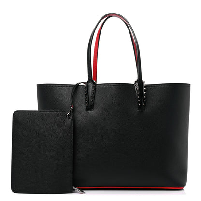 Christian Louboutin Calfskin Spikes East West Cabata Tote Black 1 of 15