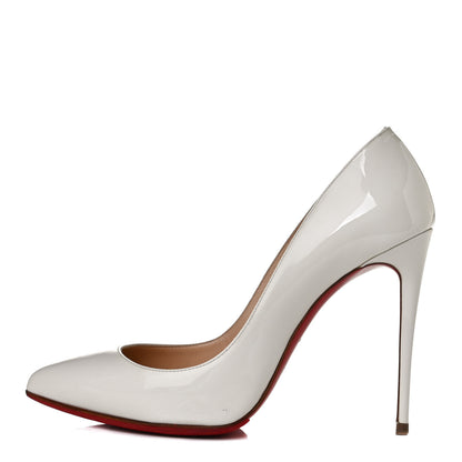 Christian Louboutin Patent Pigalle Follies 100 Pumps 36.5 Snow 1 of 11