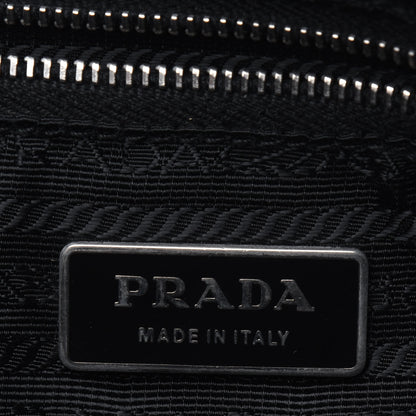 Prada Tessuto Nylon Calfskin Flat Messenger Bag Black 6 of 21