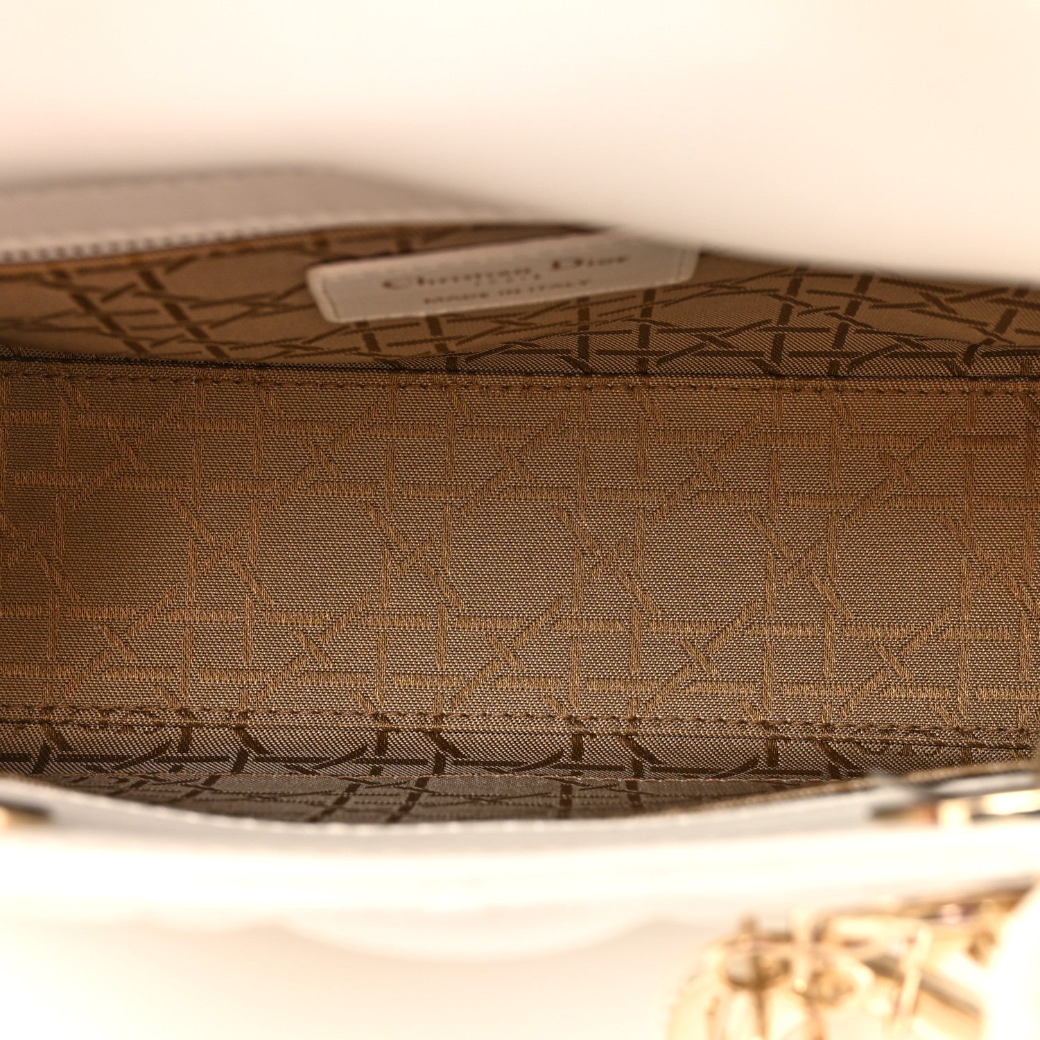 Christian Dior Lambskin Cannage Small My ABCDior Lady Dior White 5 of 12