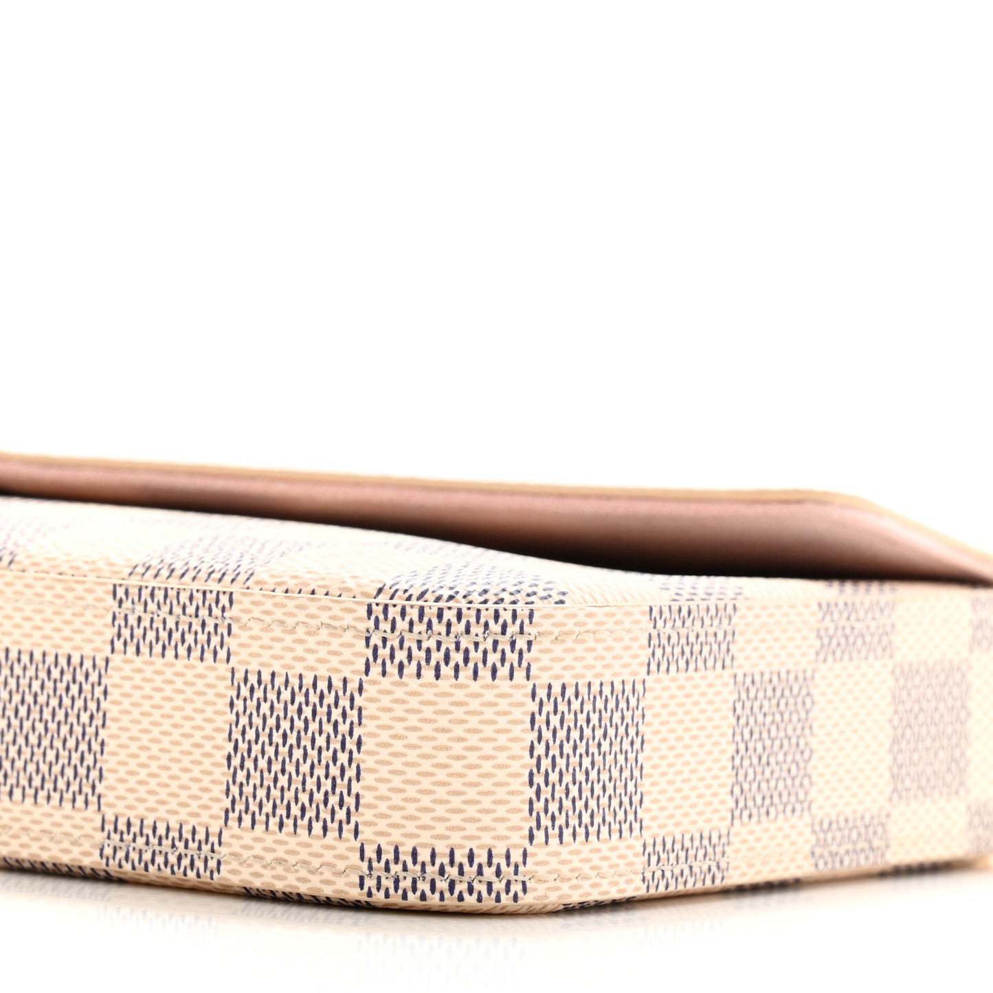 Damier Azur Pochette Felicie Chain Wallet Rose Ballerine