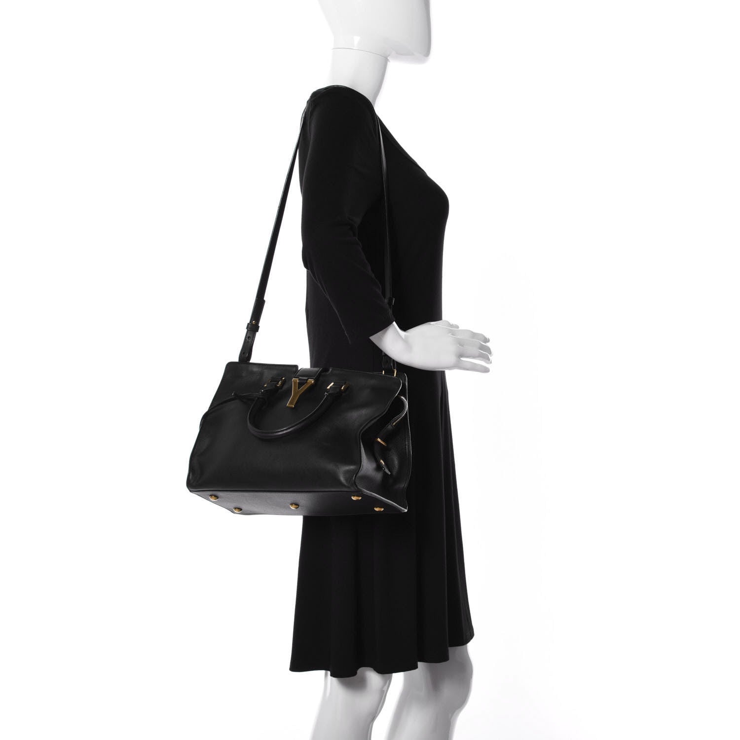 Saint Laurent Calfskin Small Classic Y Cabas Black 2 of 9