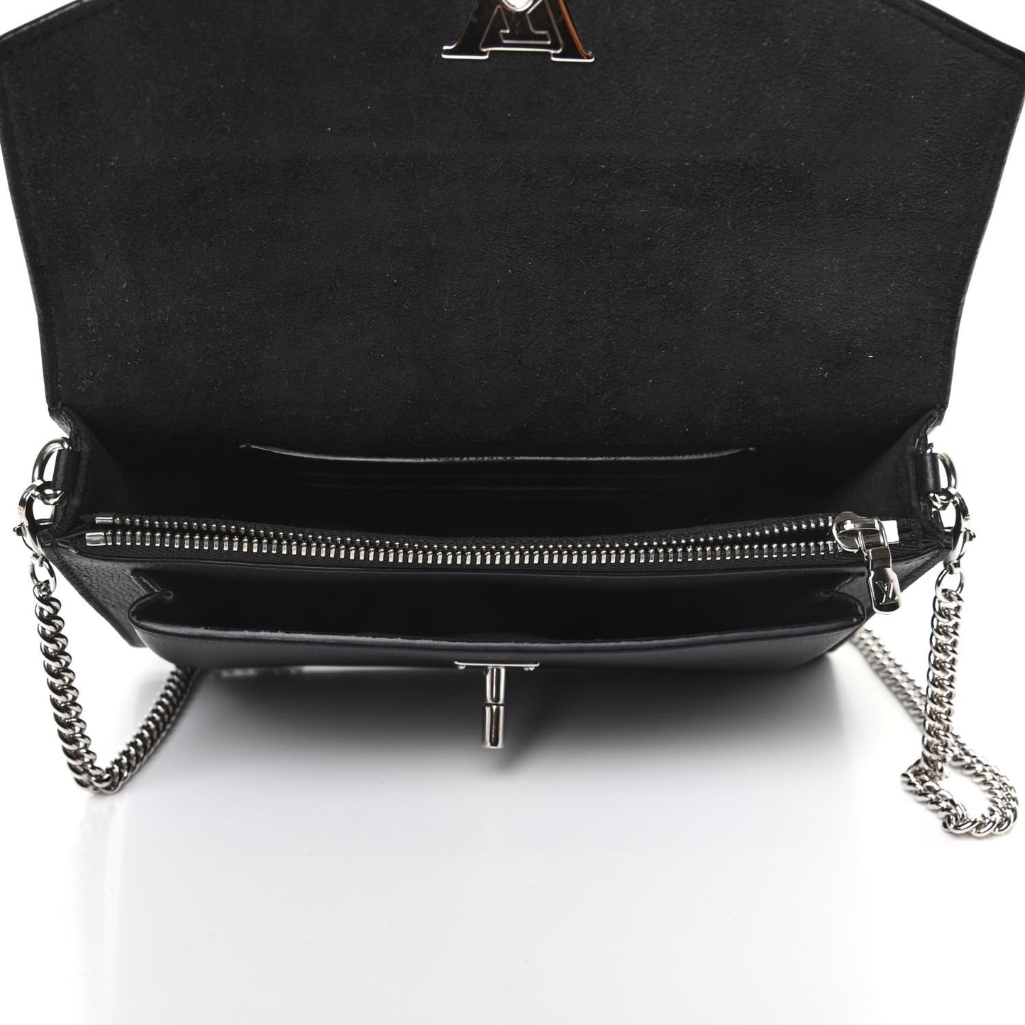 Soft Calfskin My Lockme Chain Pochette Black