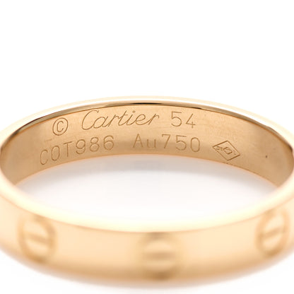 Cartier 18K Yellow Gold 3.5mm LOVE Wedding Band Ring 54 7 4 of 4