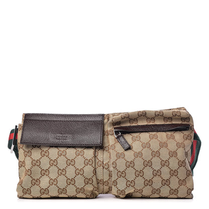 Gucci Monogram Web Belt Bag Dark Brown 1 of 11