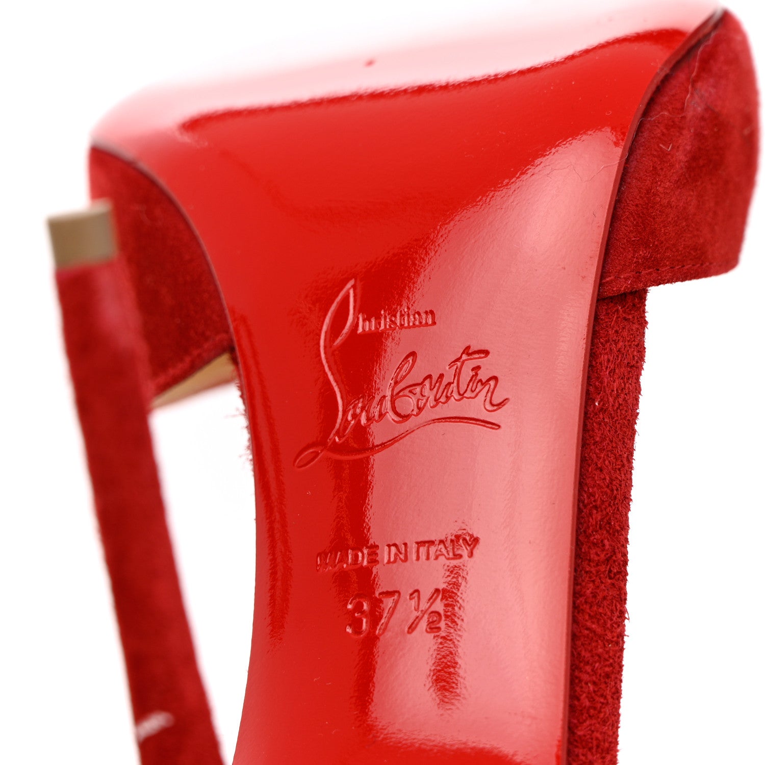 Christian Louboutin Veau Velours Uptown 100 Pumps 37.5 Carmin 7 of 13