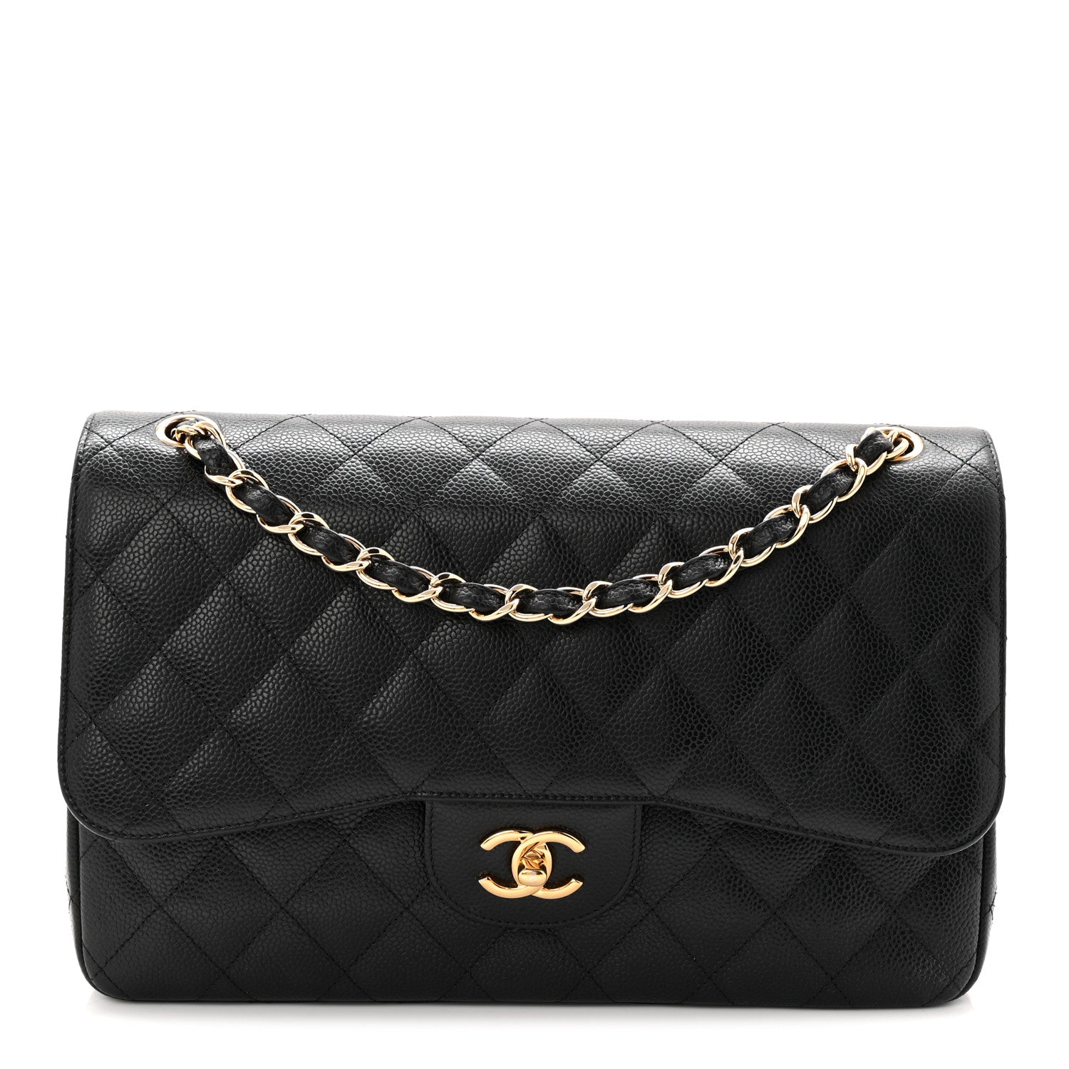 Chanel Caviar Quilted Jumbo Double Flap Black 1 of 10