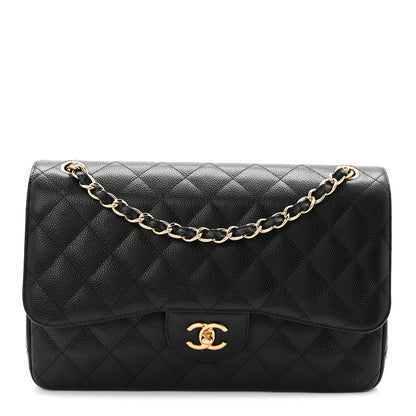 Chanel Caviar Quilted Jumbo Double Flap Black 1 of 10