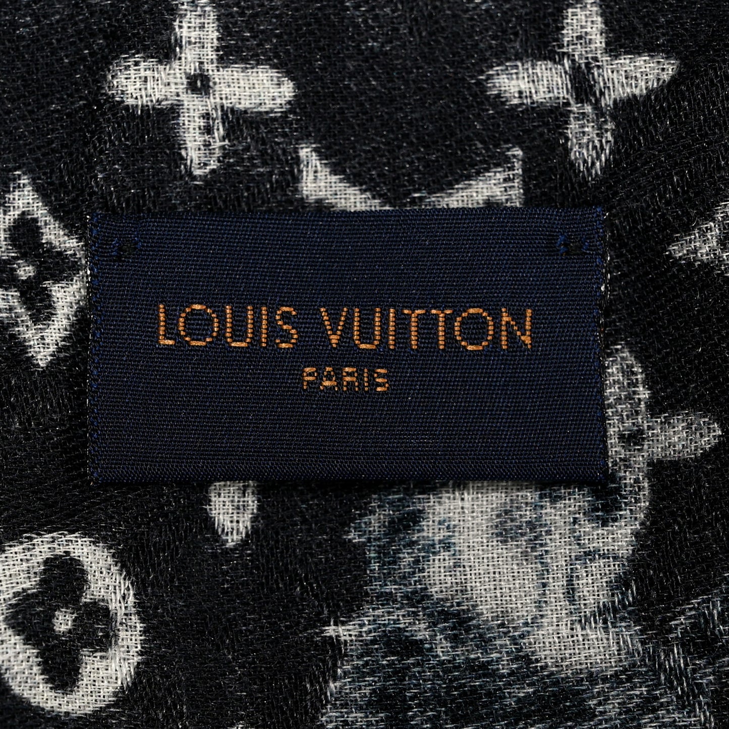 Silk Catogram Classic Square Scarf Black