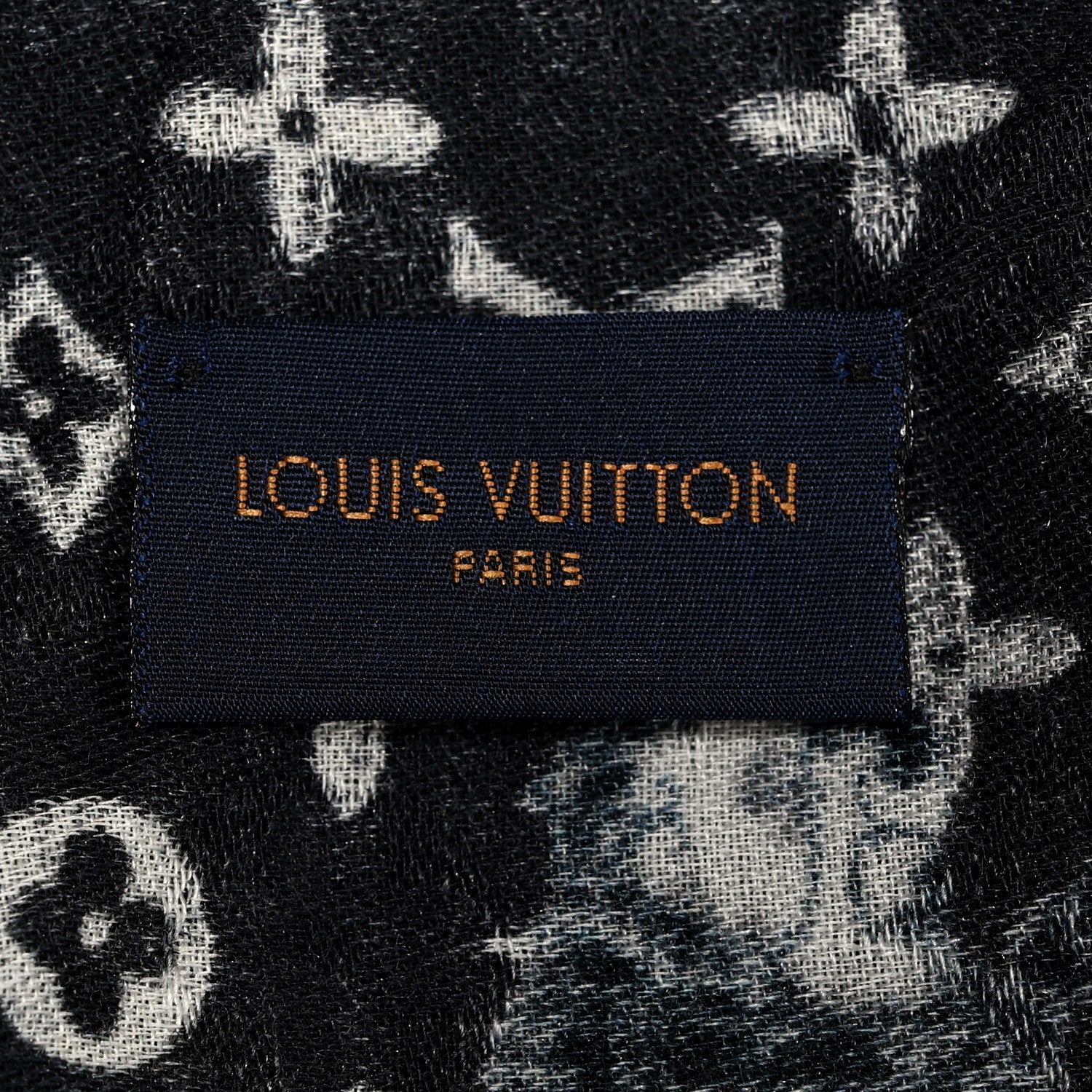 Louis Vuitton Silk Catogram Classic Square Scarf Black 3 of 4