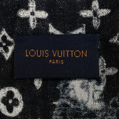 Louis Vuitton Silk Catogram Classic Square Scarf Black 3 of 4