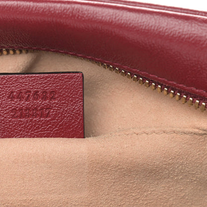 Gucci Monogram Azalea Calfskin Matelasse Diagonal Small GG Marmont Chain Shoulder Bag Beige Ebony New Cherry Red 7 of 12