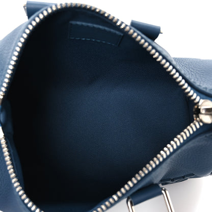 Louis Vuitton Calfskin Aerogram Keepall XS Blue 4 of 8