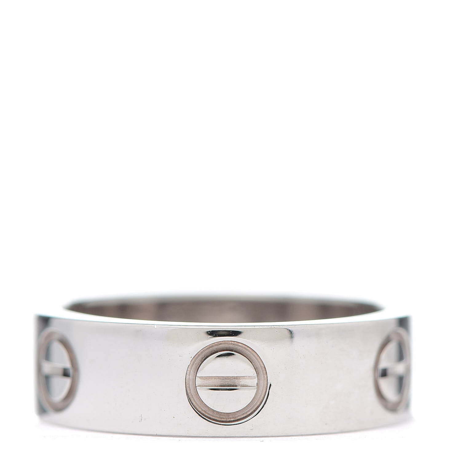 Cartier 18K White Gold 5.5mm LOVE Ring 51 5.75 1 of 7