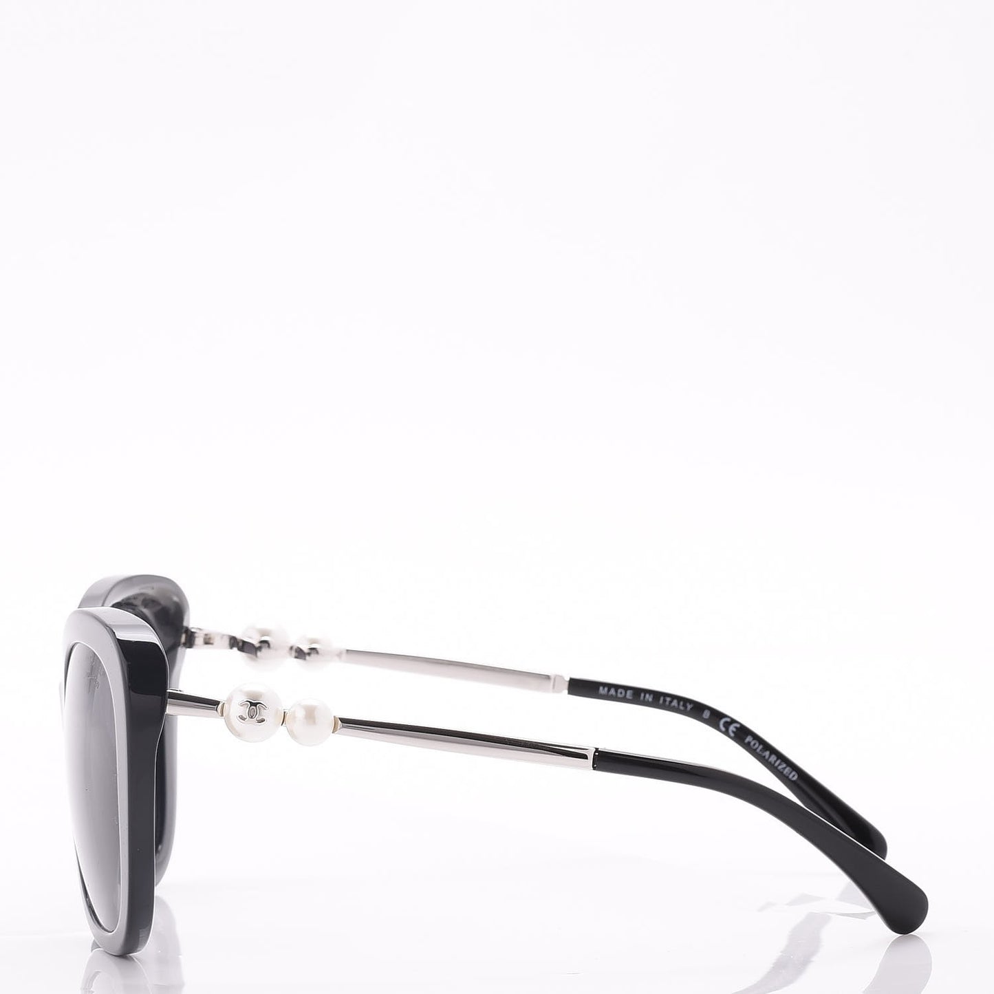 Acetate Polarized Butterfly Winter Pearl Sunglasses 5339-H-A Black