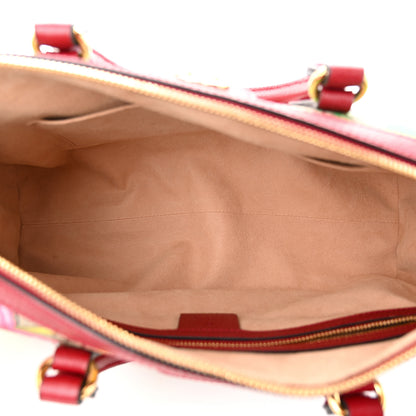 Gucci GG Supreme Monogram Flora Web Medium Ophidia Boston Red 5 of 11