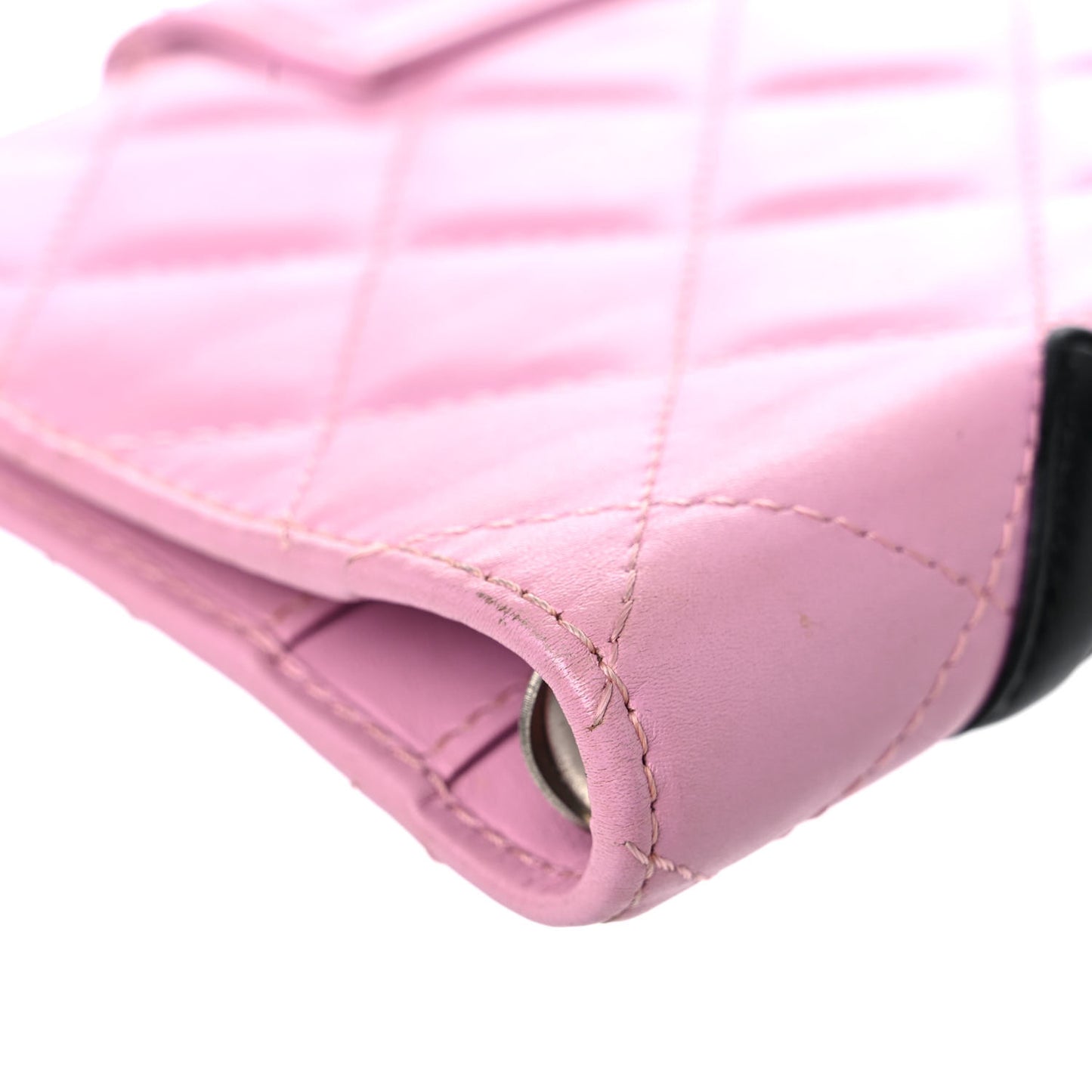 Calfskin Quilted Small Cambon Agenda Planner Pink