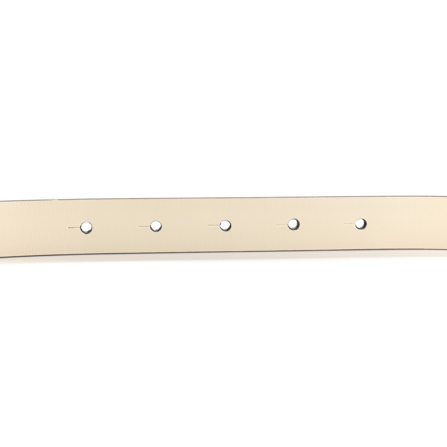 Glossy Calfskin VLogo Reversible 20mm Belt 80 32 Light Ivory Rose Cannelle